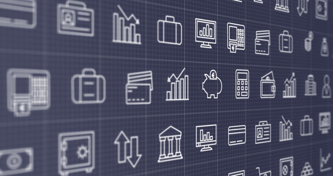 Digital Business Icons Illustrating Finance Data Concepts - Free Images, Stock Photos and Pictures on Pikwizard.com