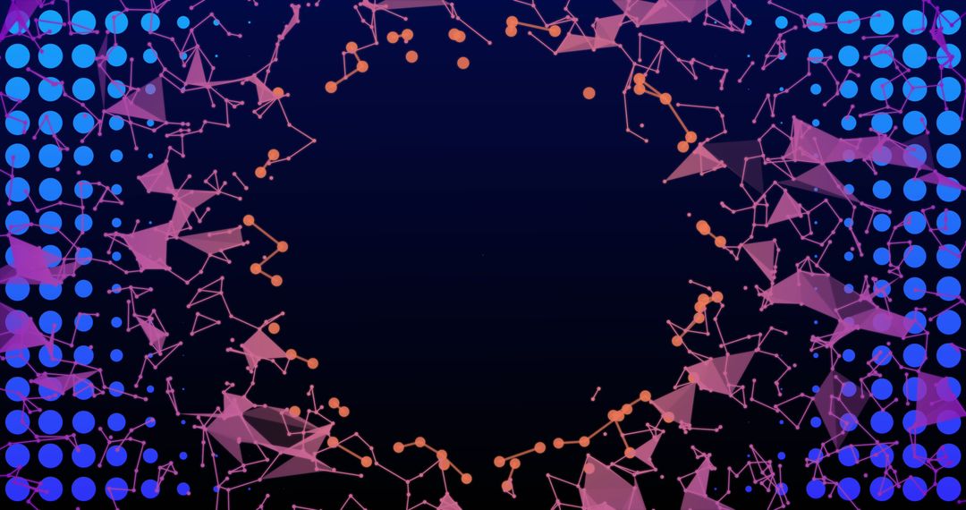 Abstract Digital Network Connection Frame Background