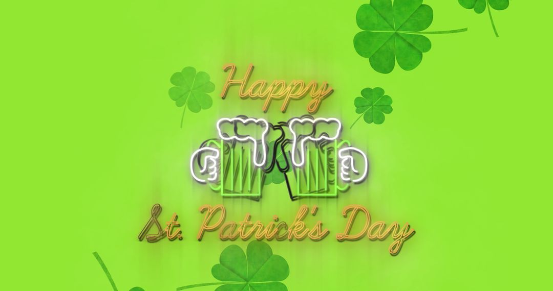 St. Patrick's Day Celebration with Shamrocks and Beers