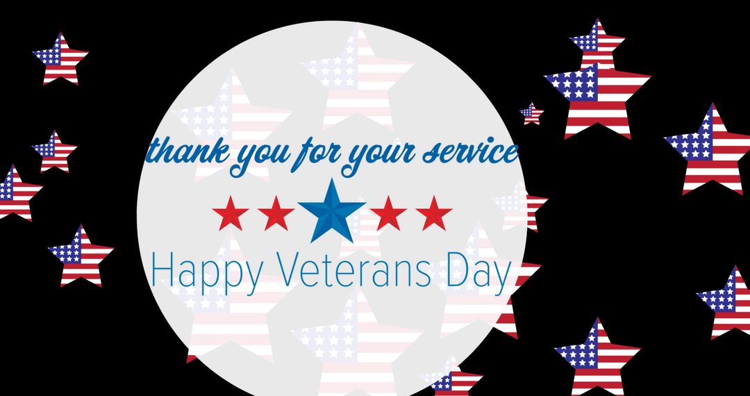 Veterans Day Appreciation with American Flag Stars