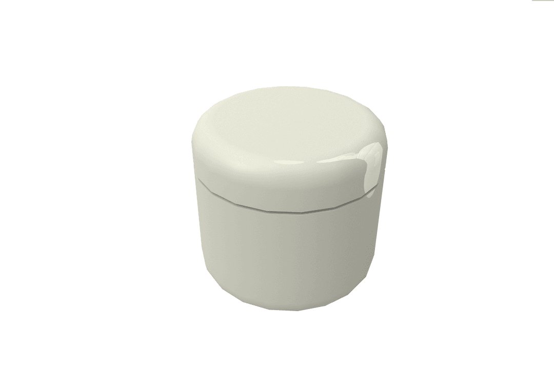 Transparent Gray Container with Lid Neutral Background