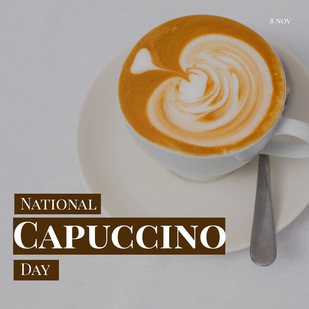 Celebration of National Cappuccino Day with Elegant Coffee - Download Free Stock Templates Pikwizard.com