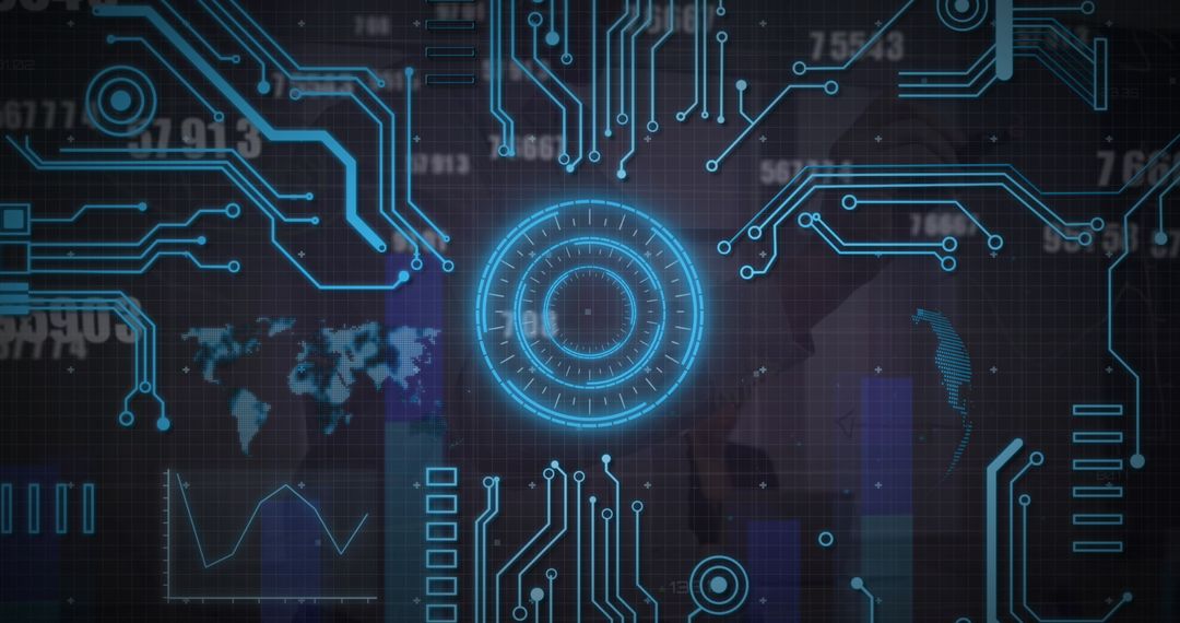 Digital Technology Concept With Circuit Board Design