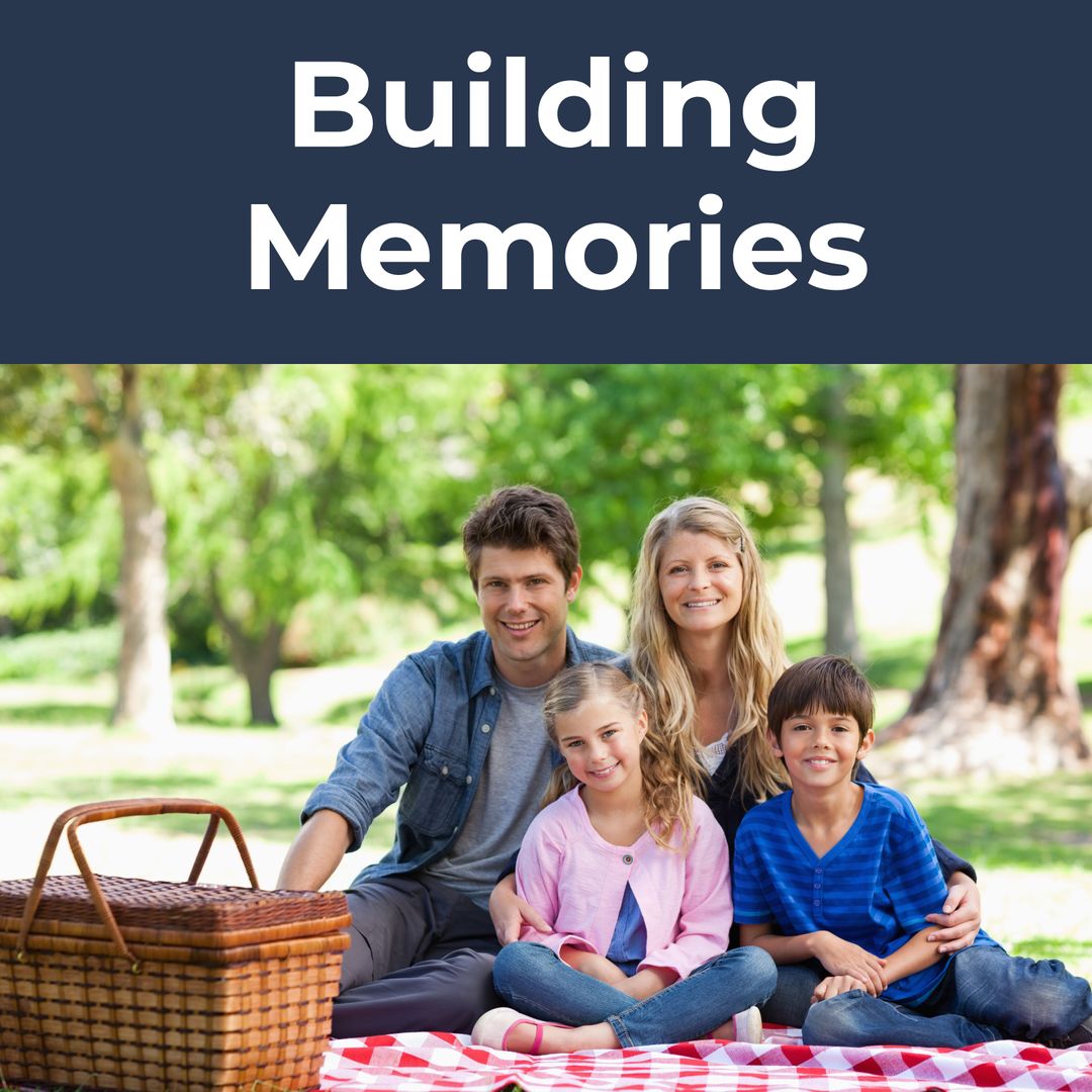 Smiling Caucasian Family Having Picnic in Sunny Park - Download Free Stock Templates Pikwizard.com