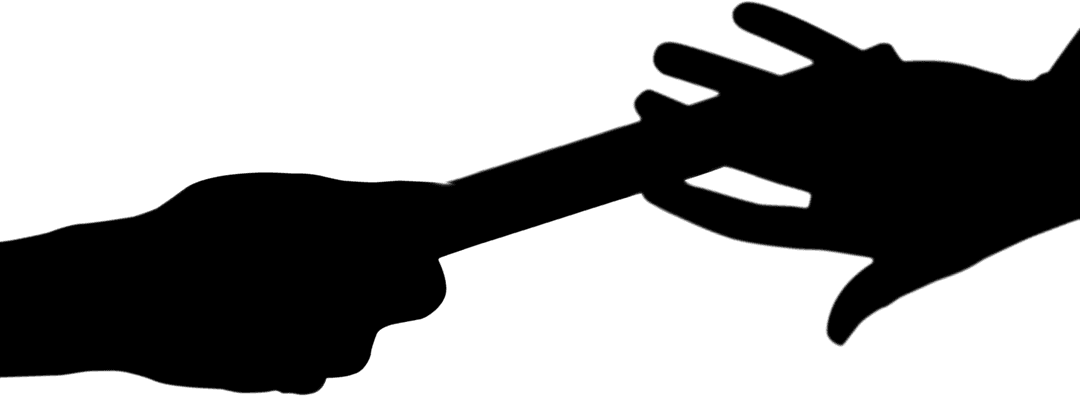 Athletes Passing Relay Baton, Gym Transparency