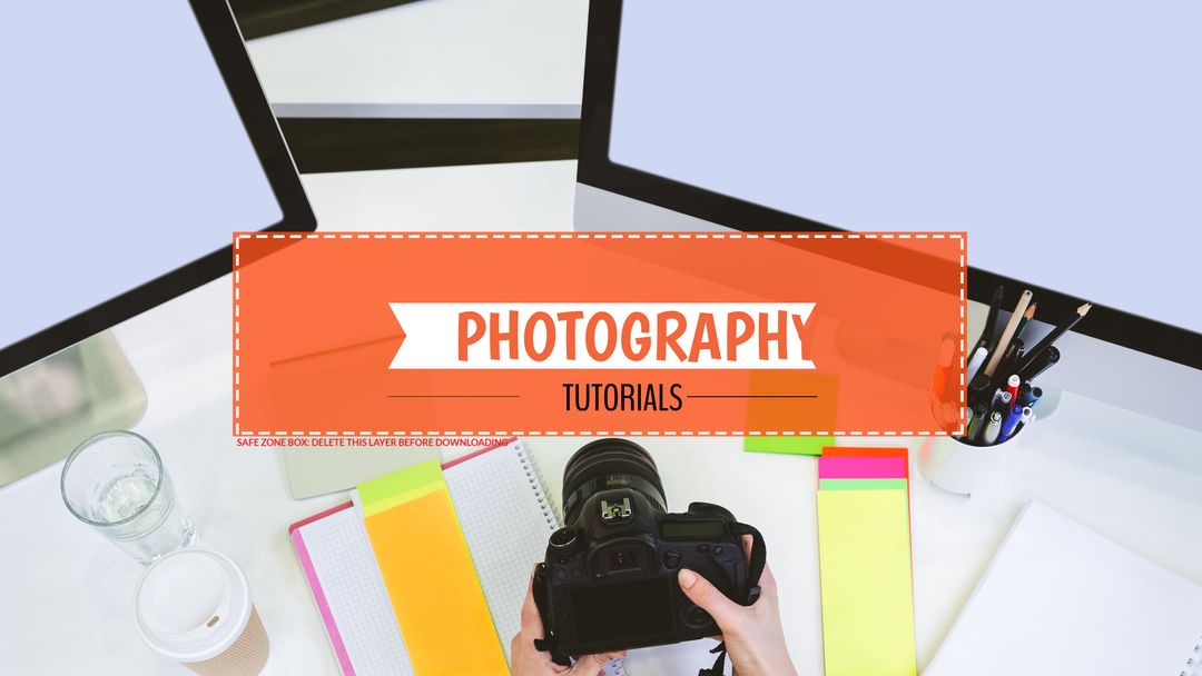 Creative Workshop for Photography with Camera and Vibrant Stationery