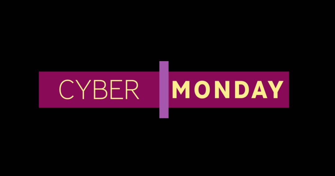Cyber Monday Sale Event with Vibrant Typography