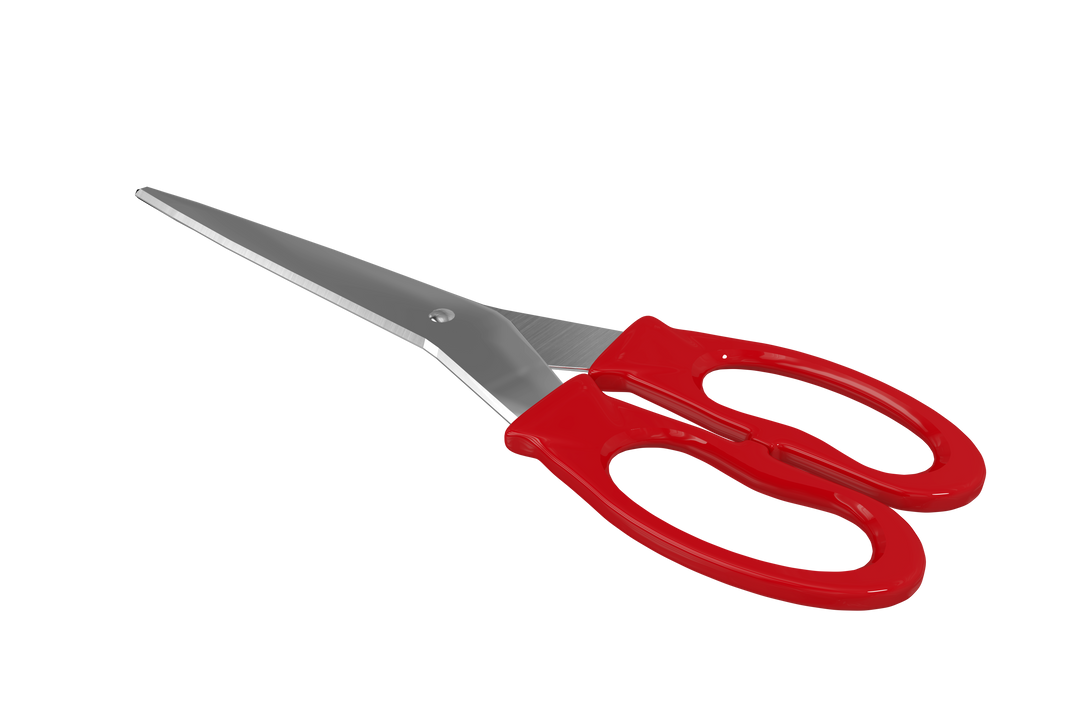 Red Silver Scissors on Transparent Background Isolated - Download Free Stock Images Pikwizard.com