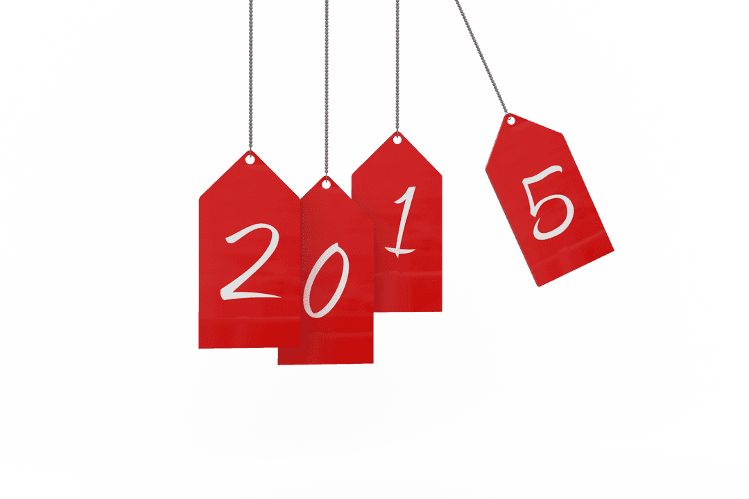 2015 number on dangling red tags on transparent background - Download Free Stock Images Pikwizard.com