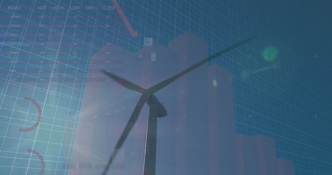 Wind Turbine with Digital Financial Interface Elements