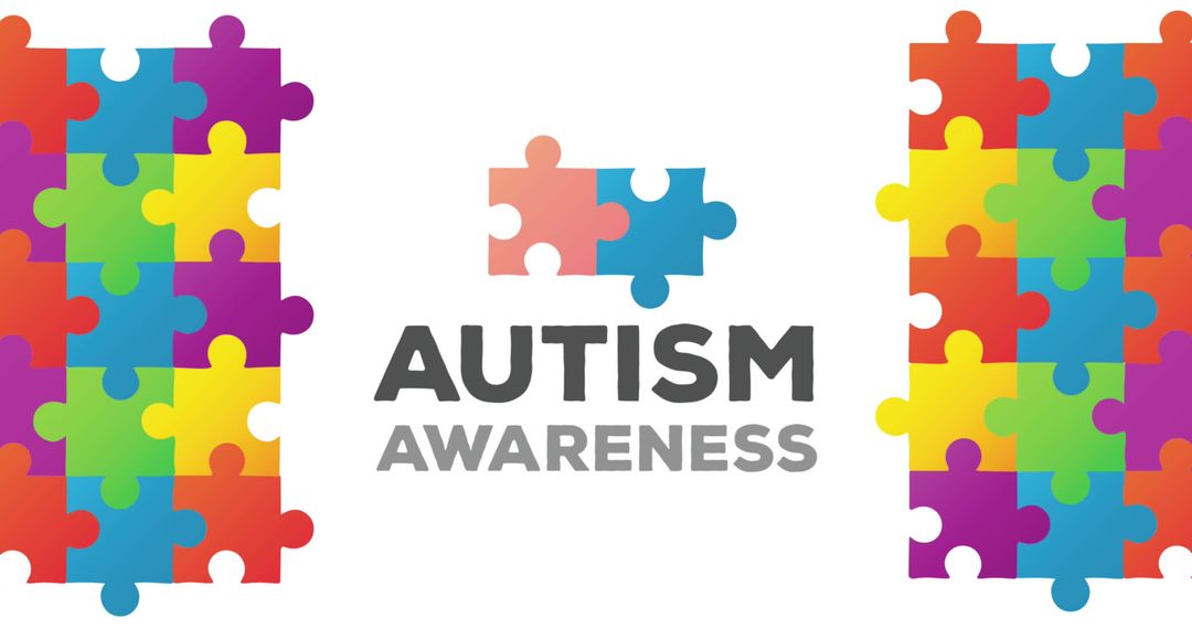 Colorful Puzzle Pieces for Autism Awareness Design