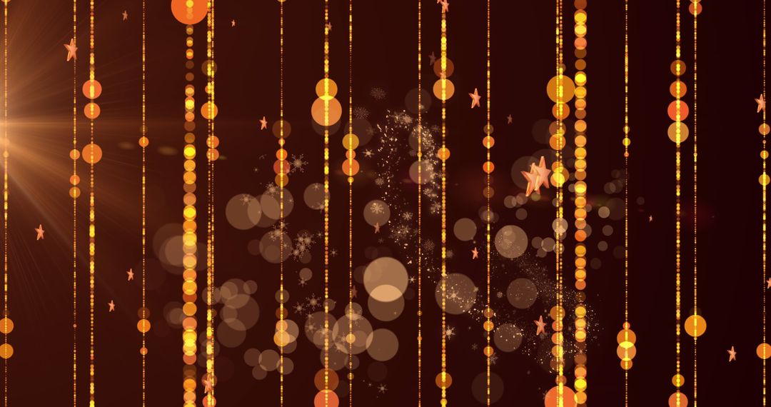 Falling Stars with Glowing Light Trails Over Abstract Background