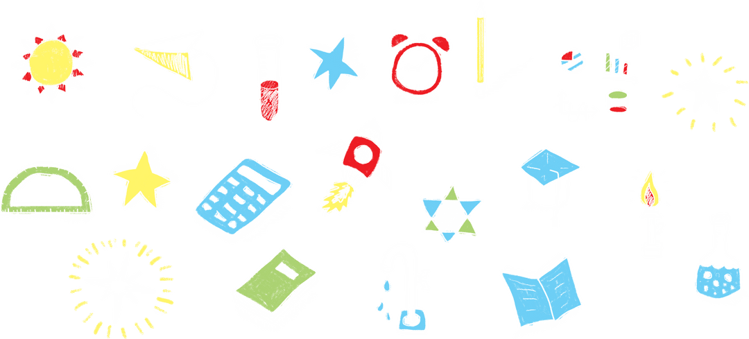 Colorful Transparent Sketches for School and Learning