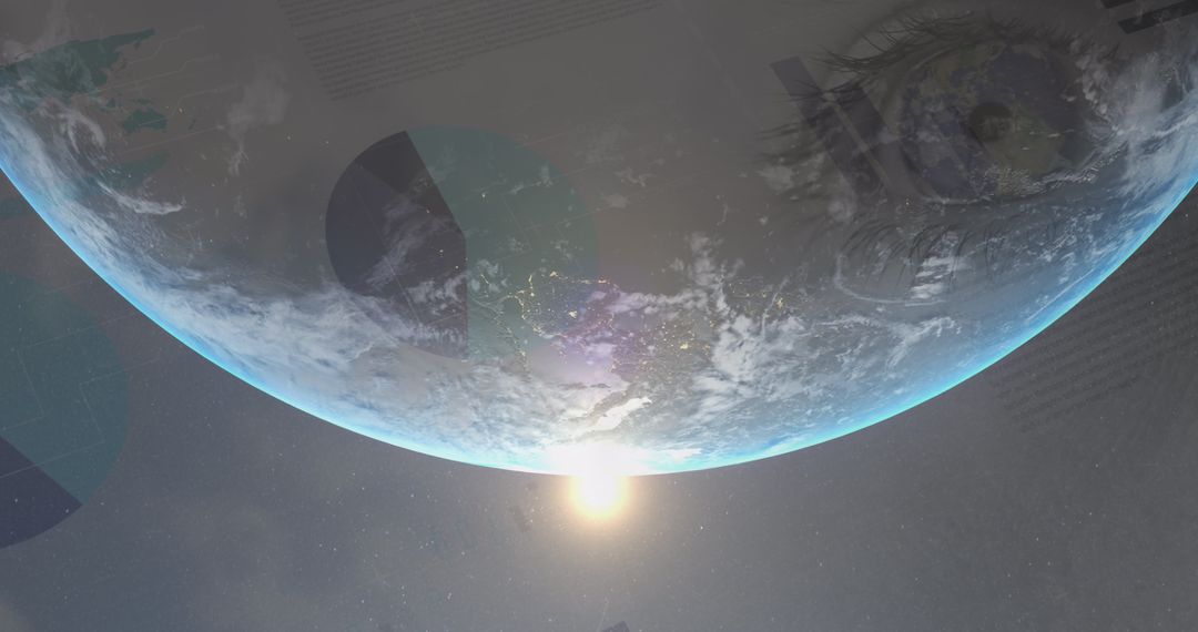 Global Finance and Data Processing Imagery over Earth