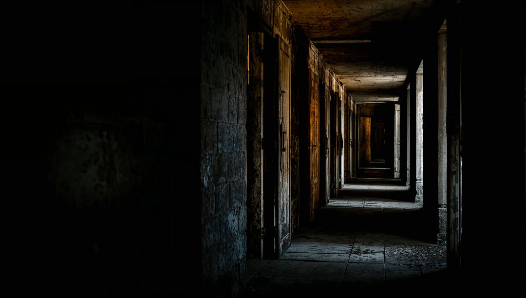 Desolate Abandoned Corridor with Eerie Atmosphere