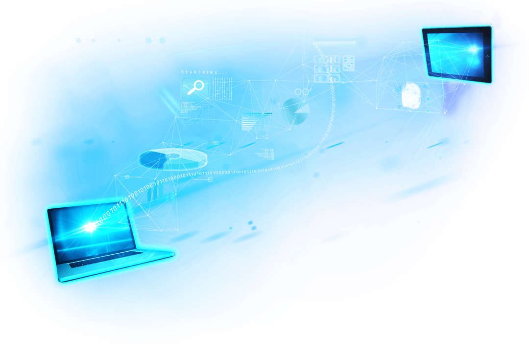 Transparent Digital Communication Cloud Connection Background