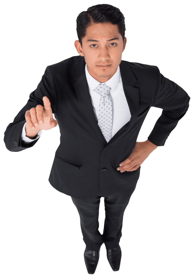 Transparent Image of Businessman Pointing with Confidence - Download Free Stock Images Pikwizard.com