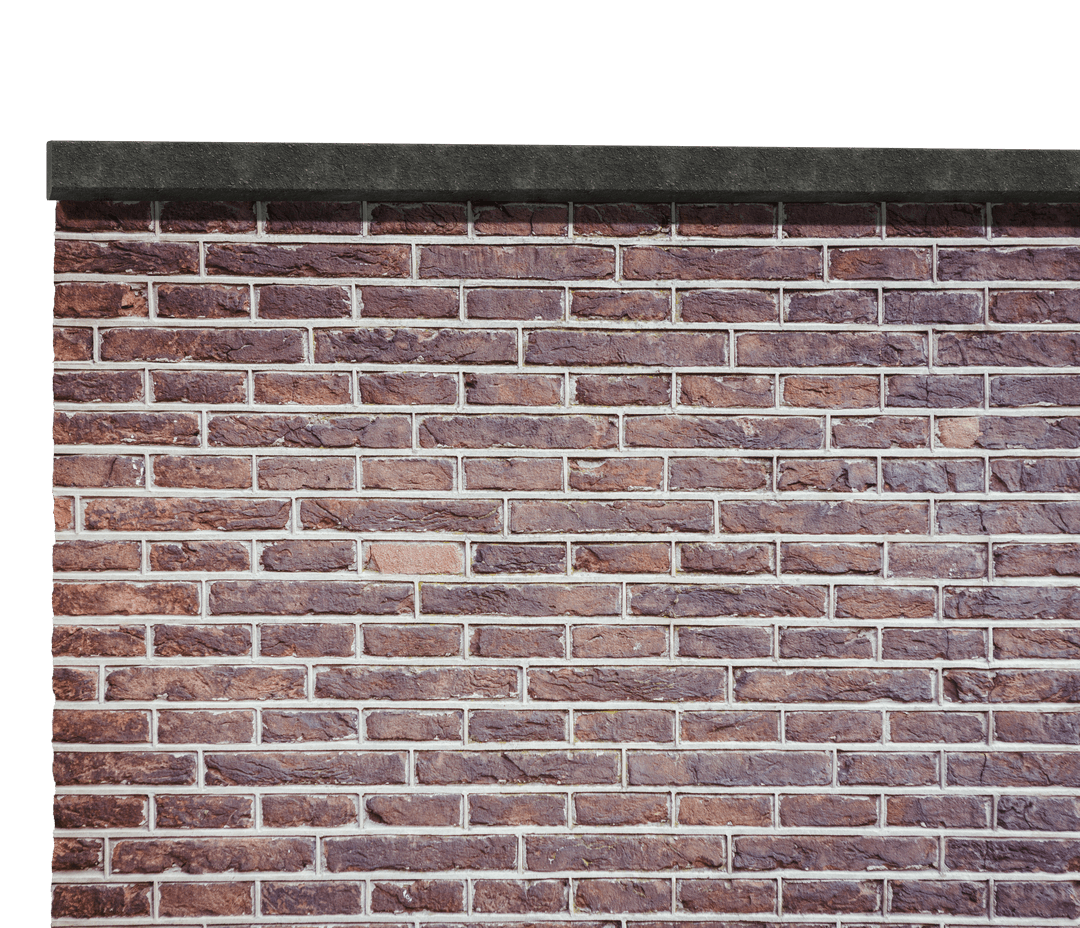 Seamless Brown Brick Wall with Transparent Trim Pattern