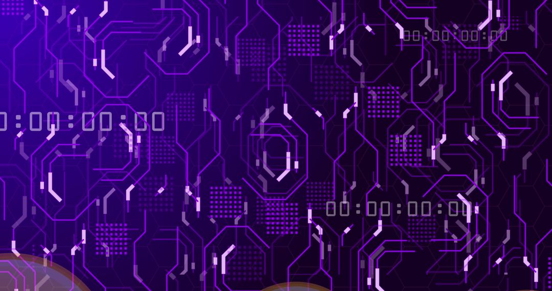 Digital Interface with Neon Circuit Network