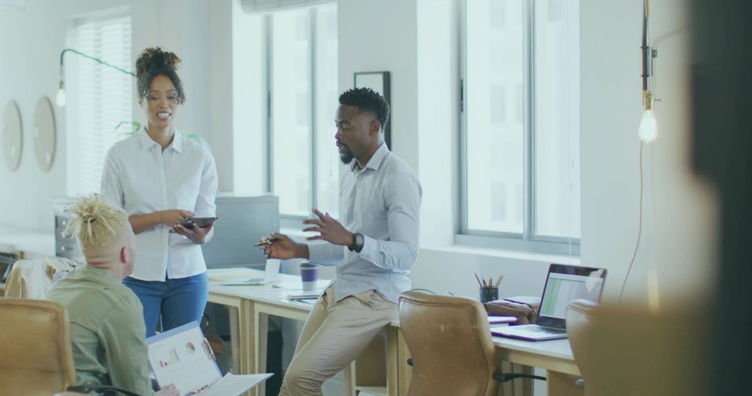 Modern Office Team Collaborating on Innovation