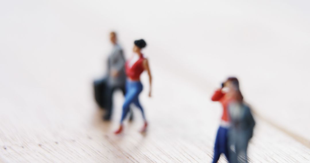 Abstract blur miniature people walking travel concept - Free Images, Stock Photos and Pictures on Pikwizard.com