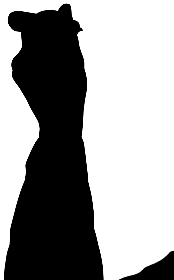 Silhouette of Hand Writing with Marker Transparent Background