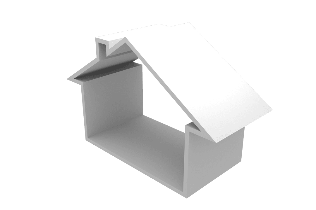 White Structure of House Vector on Transparent Background