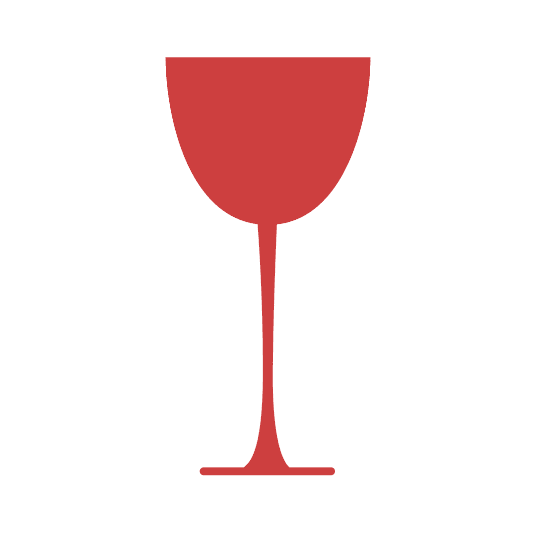 Red Glass Illustration on Transparent Background for Celebrations