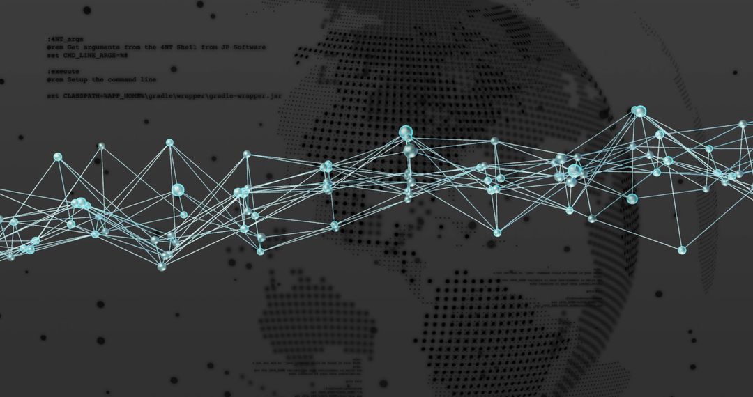 Futuristic Digital Network Globe Amidst Global Connection