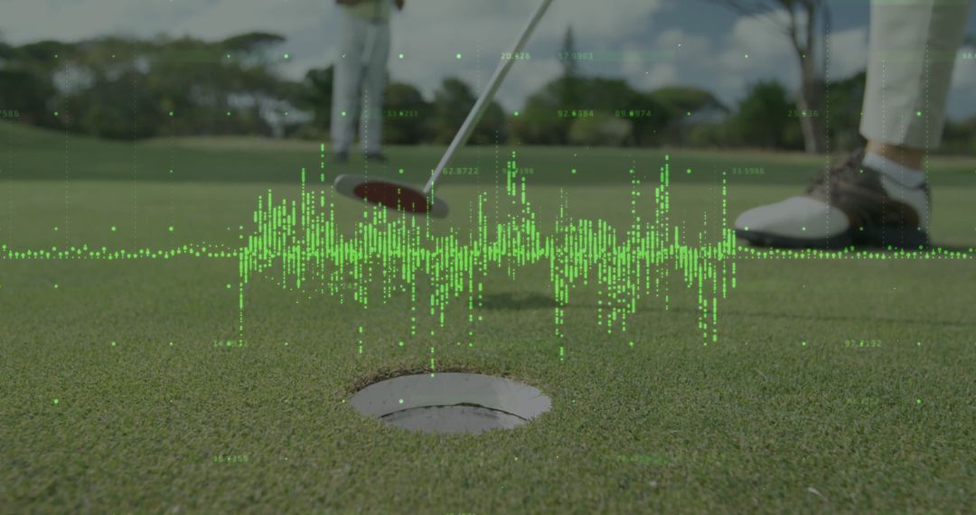 Precision in Golf Putting with Data Insights Overlay