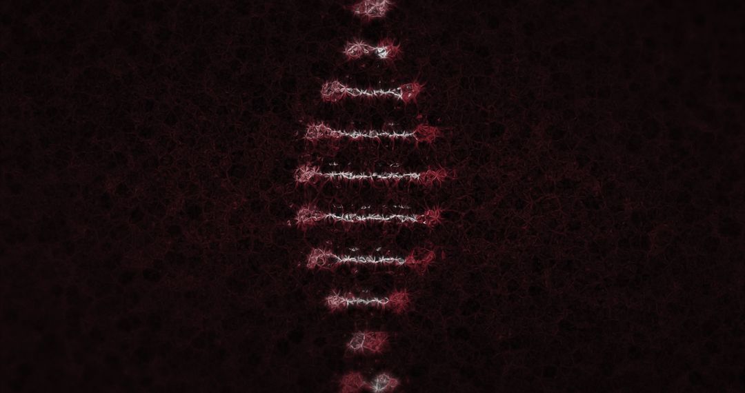 Rotating DNA Strand with Futuristic Digital Effects