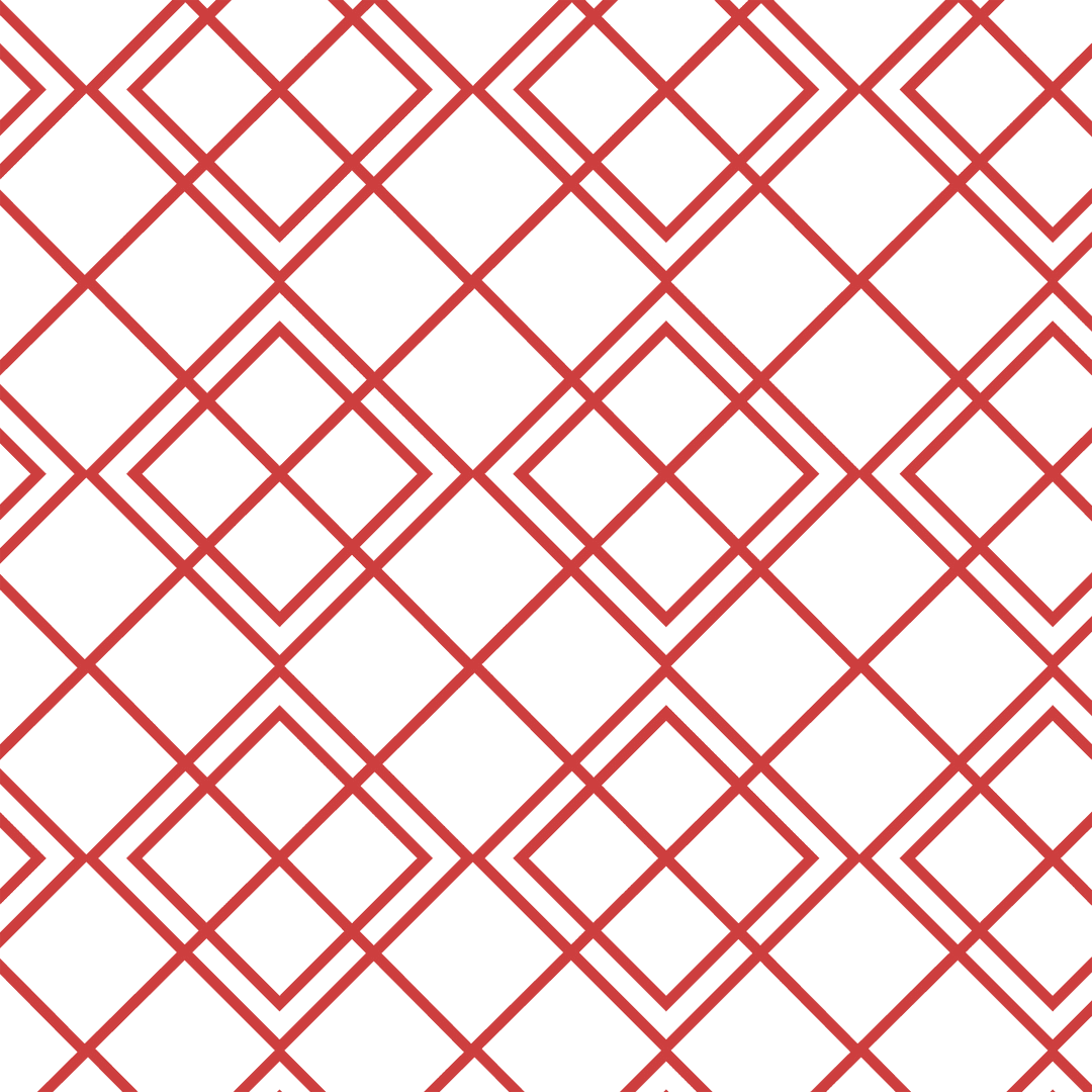 Geometric red diamonds with transparent background pattern design