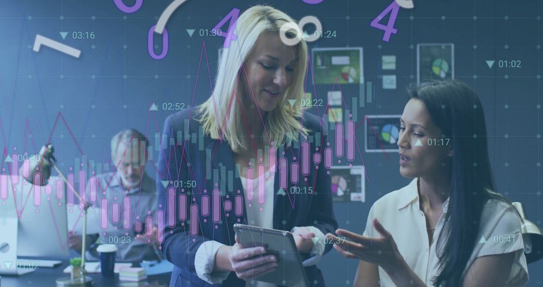 Financial Data Analysis Team in Modern Office