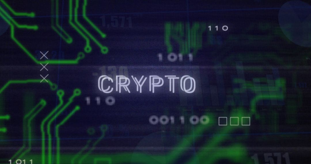 Crypto Data Processing Digital Technology Concept