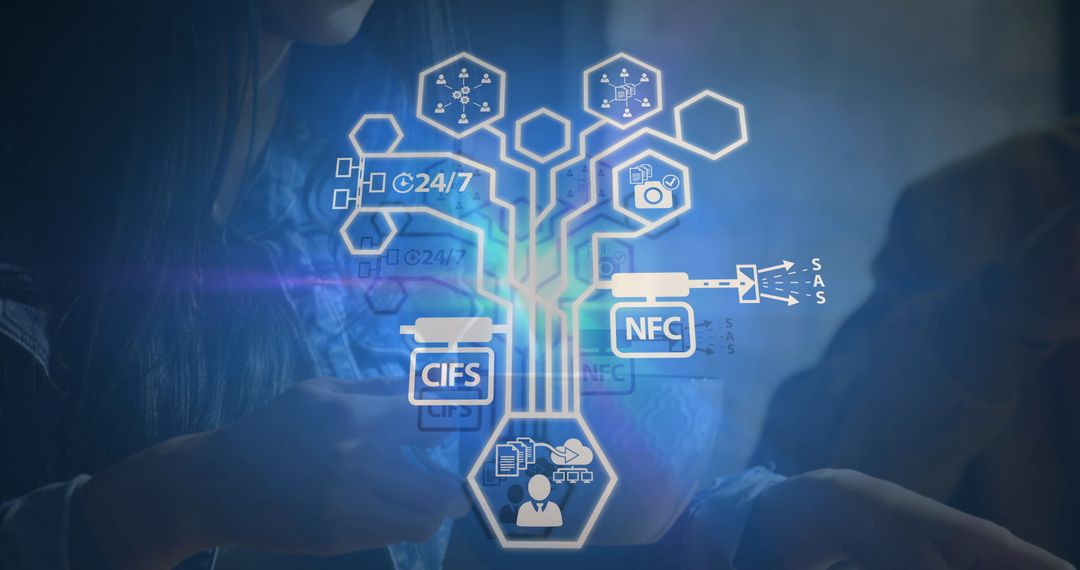Digital Network Connections on Smartphone