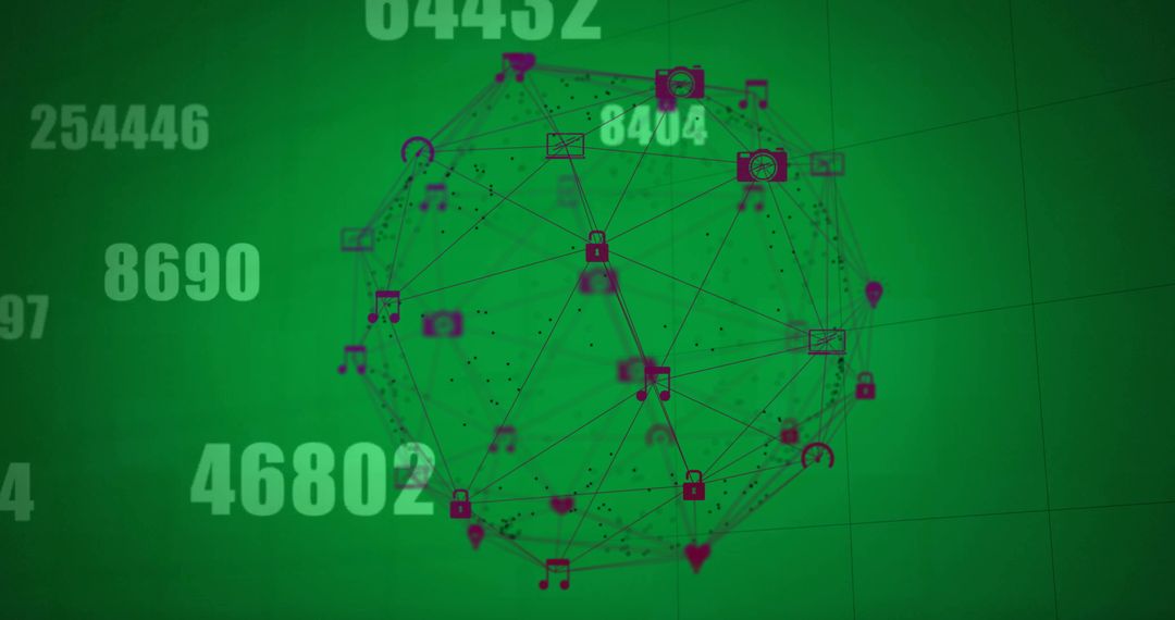 Digital Virtual Network Cloud Interface with Data Projection - Free Images, Stock Photos and Pictures on Pikwizard.com