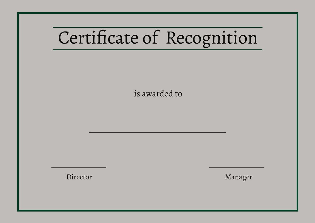 Elegant Professional Certificate Template for Corporate, Educational, or Community Awards - Download Free Stock Templates Pikwizard.com