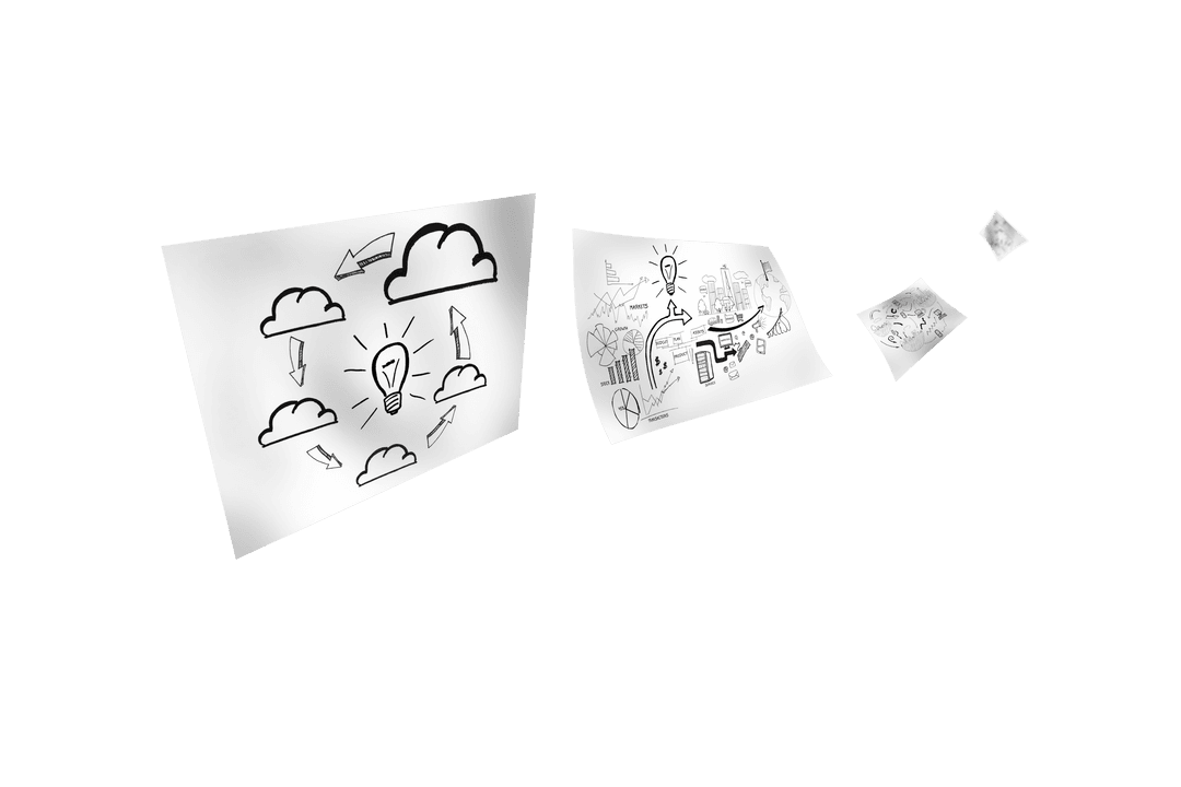 Creative Business Ideas on Transparent Card Illustrations