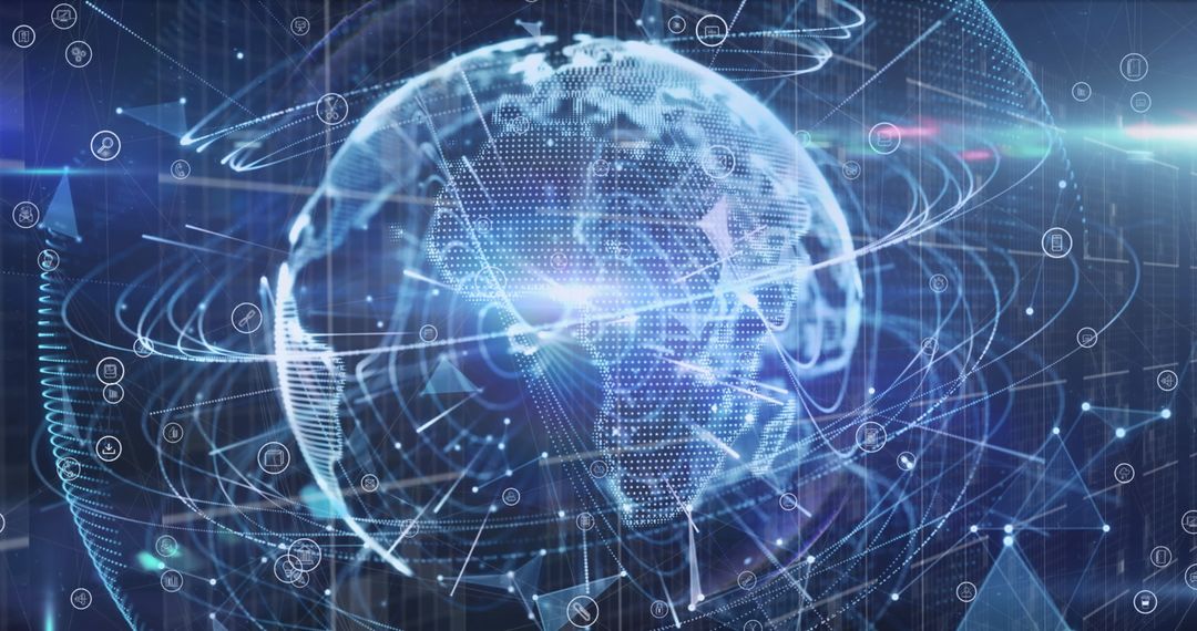 Global Digital Network and Technology Concept
