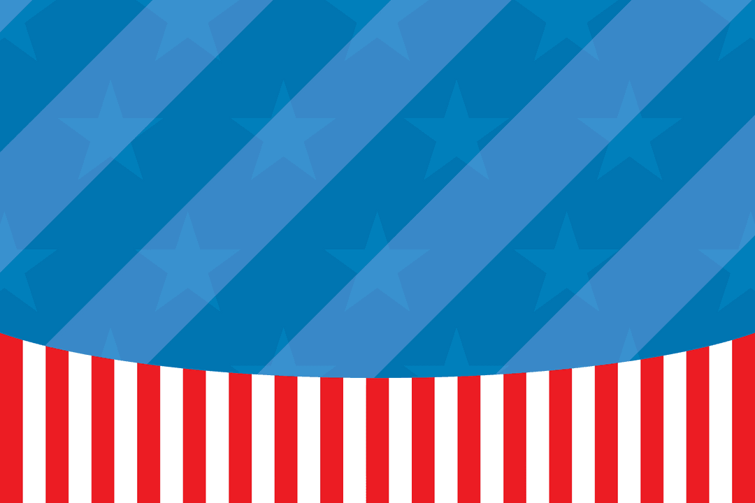 USA Flag-Inspired Abstract Pattern with Stars and Stripes on Transparent Background