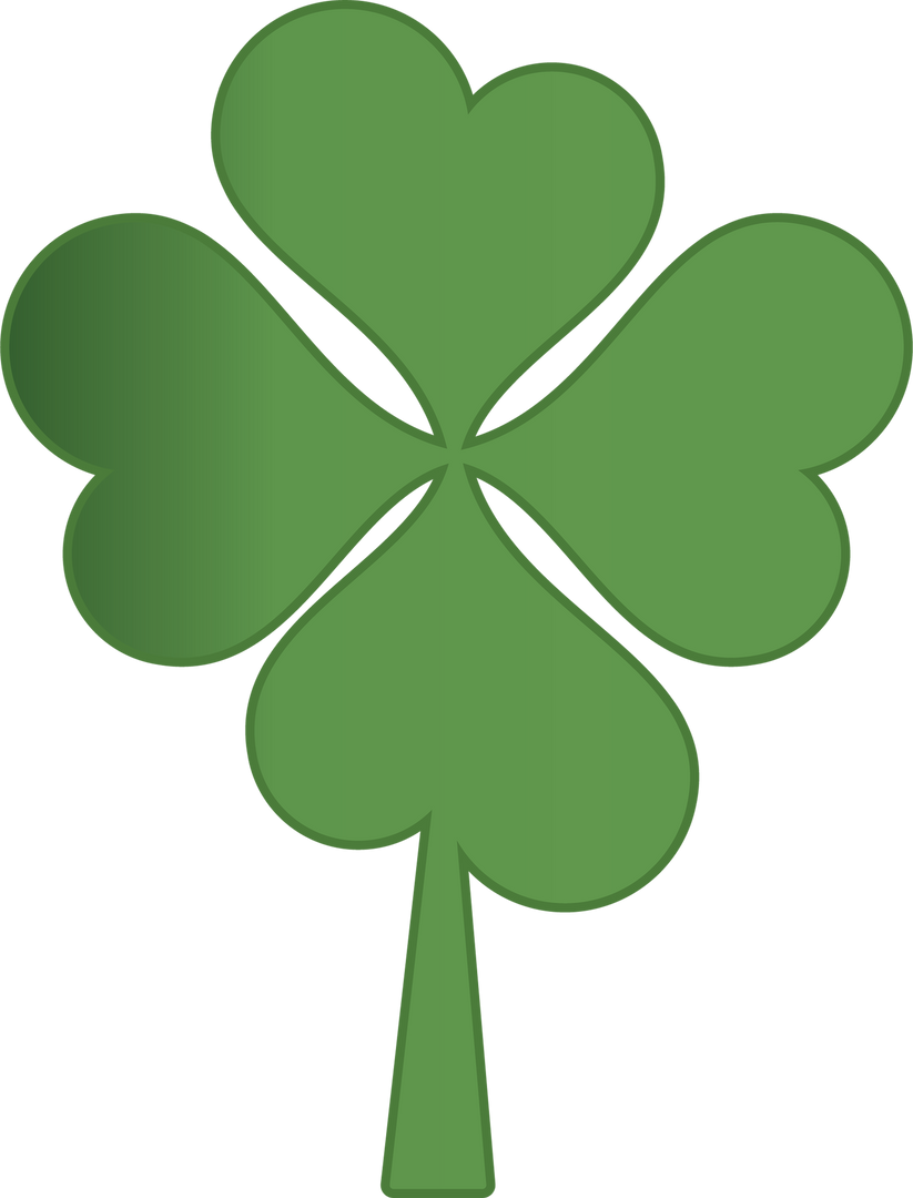 Four Leaf Clover Digital PNG Illustration on Transparent Background - Download Free Stock Images Pikwizard.com