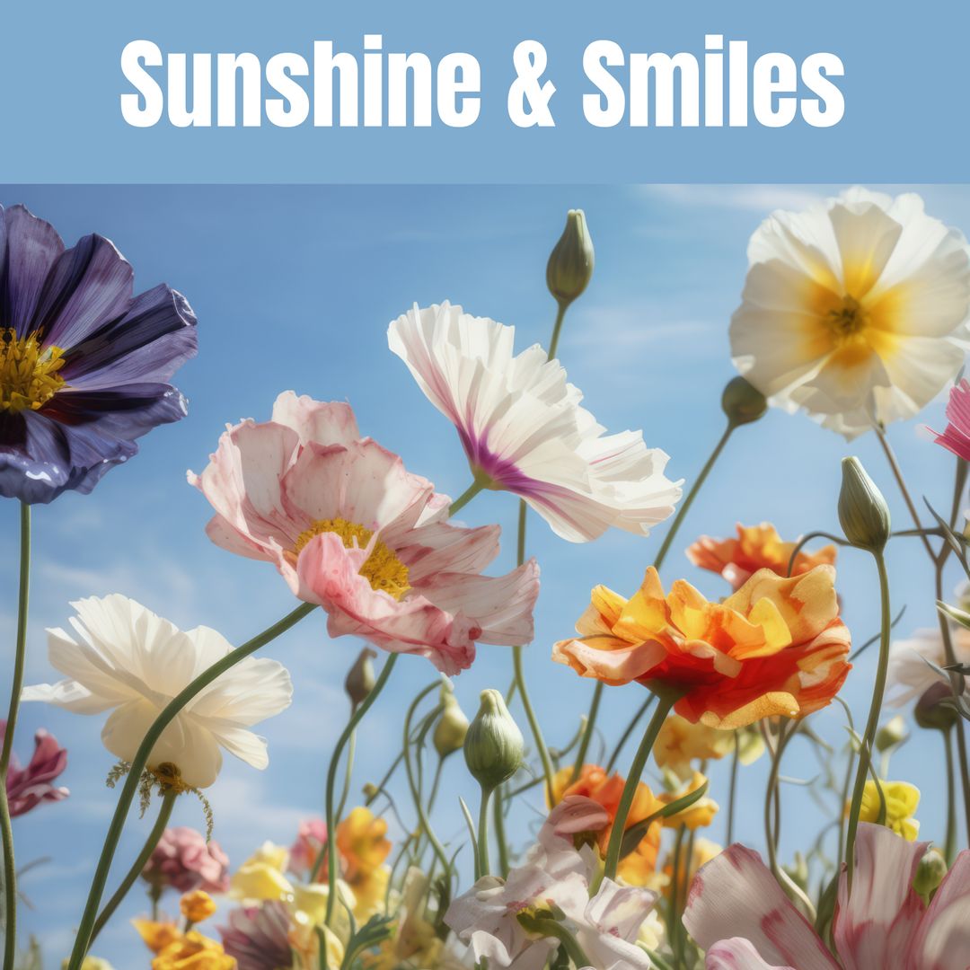 Colorful Blossoms Under Sunny Skies Inspiring Joy