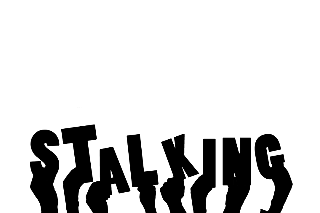 Hands Expressing Stalking Concept on Transparent Background