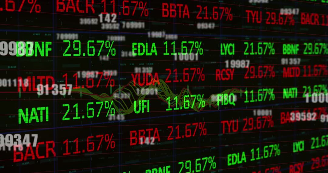 Dynamic Stock Market Data on Modern Trading Screen