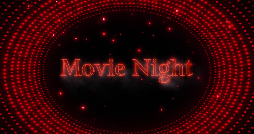 Neon Red Movie Night Background with Abstract Lights