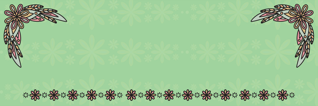 Floral Designed Badge with Copy Space on Transparent Background