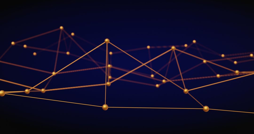 Abstract Network of Connections on Dark Background