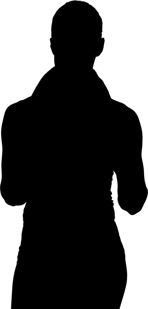 Transparent Silhouette of Woman with Towel on Shoulders