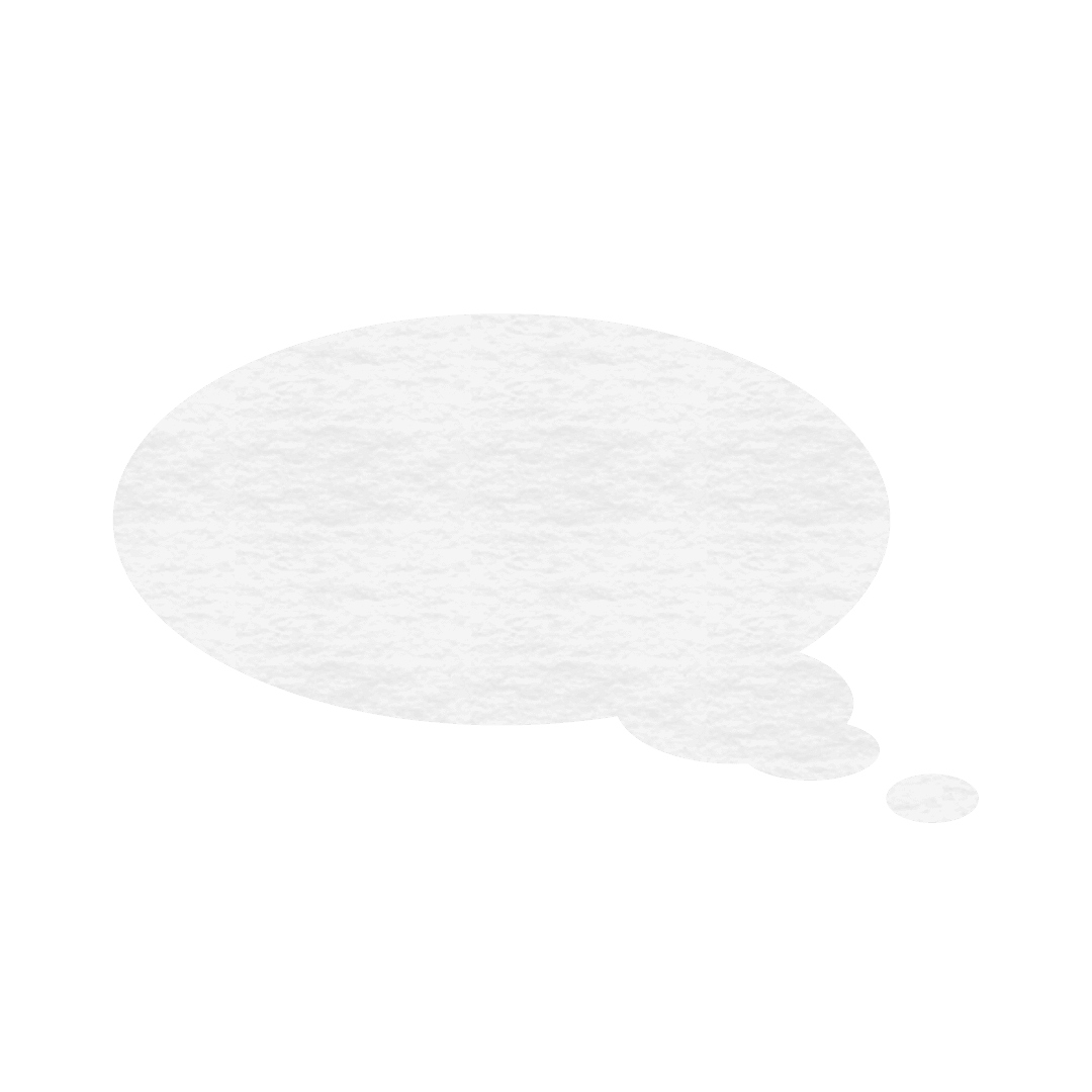 Textured Paper Speech Bubble on Transparent Background