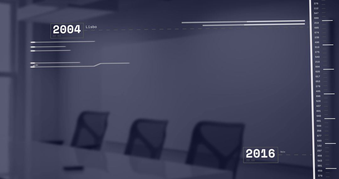 Digital Interface with Business Data Overlay in Office Environment